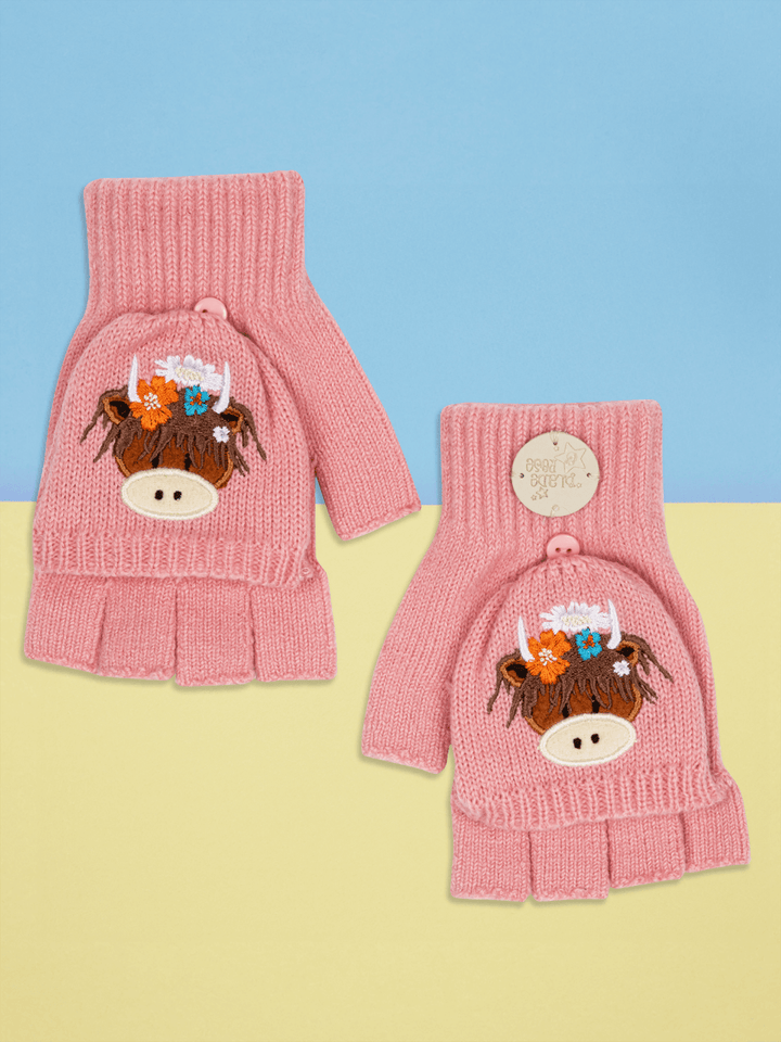 Blade & Rose Winter Mittens- Bonnie Highland Cow