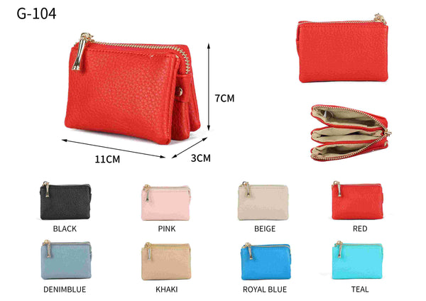 Long&Son Ladies Zip Pocket Purse G-104