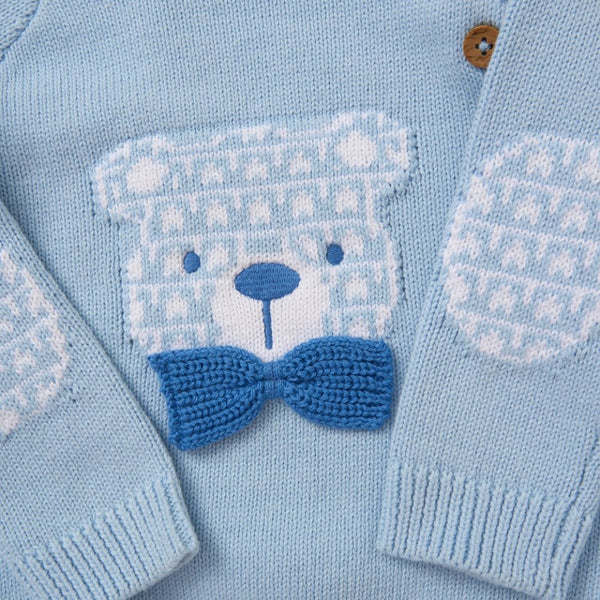 Rock A Bye Baby Baby Boys Knitted 2 Piece Outfit G10860 Baby Blue