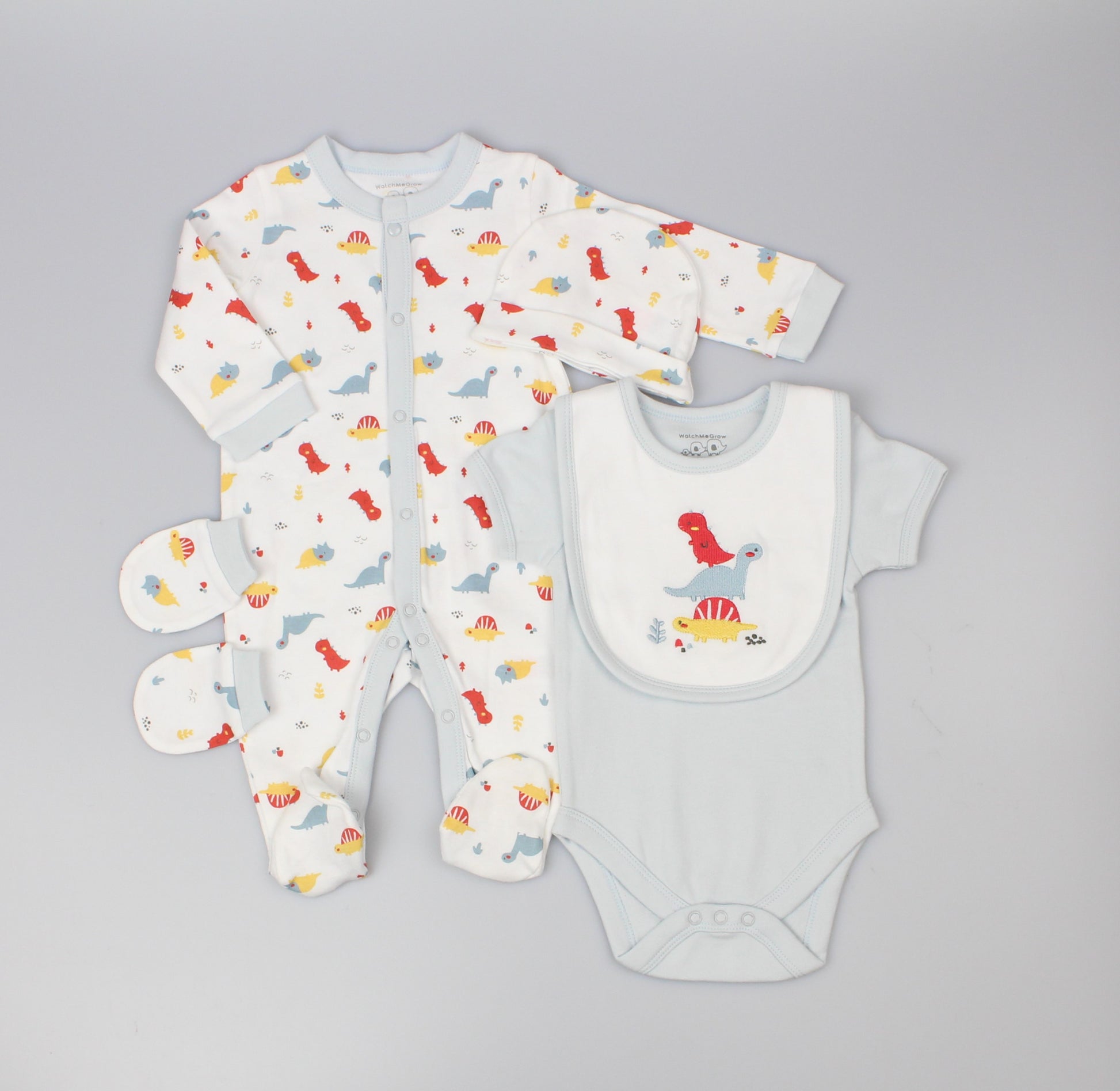 Watch Me Grow Baby 5 Piece Gift Set G13152 Playful Dinos
