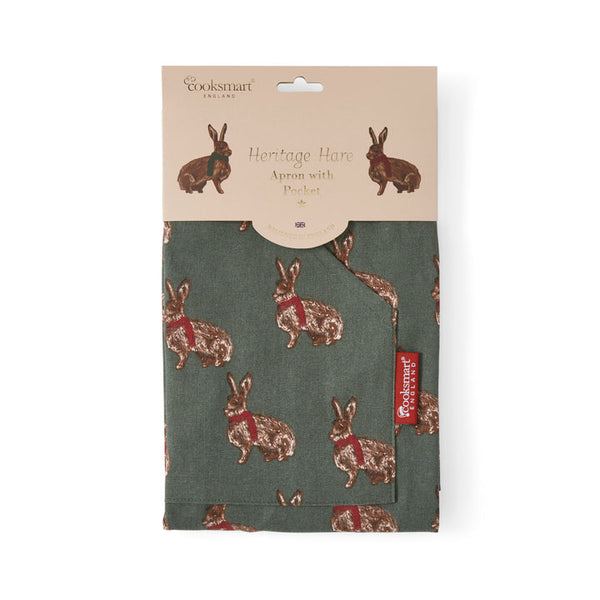 Cooksmart Christmas Heritage Hare 100% Cotton Apron AP2793