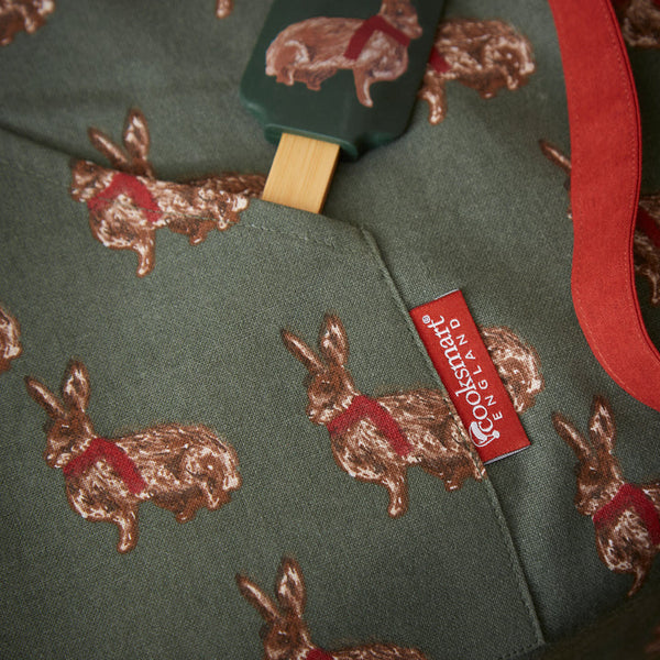 Cooksmart Christmas Heritage Hare 100% Cotton Apron AP2793