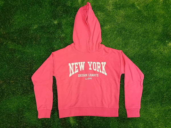 Losan Girl's Hoodie New York -Bright Pink LJGAP0202_24003