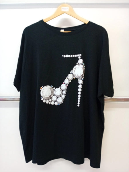 New Collection Ladies Oversized Batwing Print Tshirt NC38120