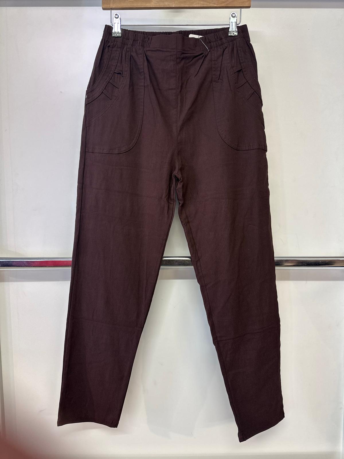 Philippe Cecile brown stretch elastic  waist trousers