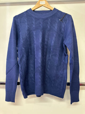 Belle Femme Ladies Wool Cable Knit Jumper R-5016