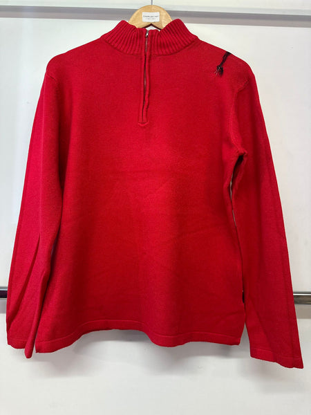 Belle Femme Ladies Quarter Zip Neck Wool Jumper R-1162