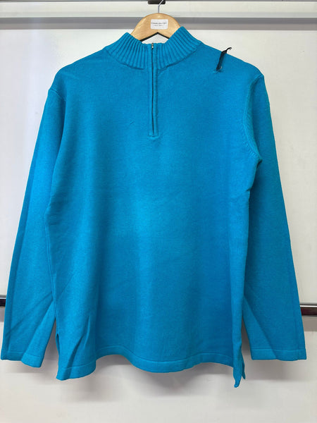 Belle Femme Ladies Quarter Zip Neck Wool Jumper R-1162