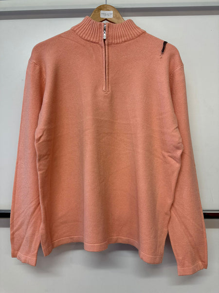 Belle Femme Ladies Quarter Zip Neck Wool Jumper R-1162