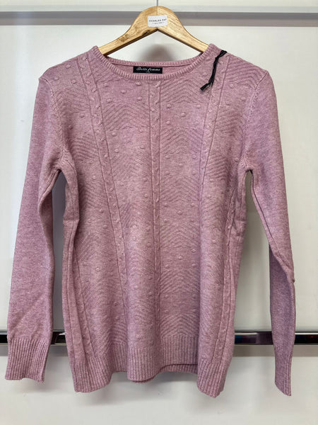 Belle Femme Ladies Wool Cable Knit Jumper R-5022