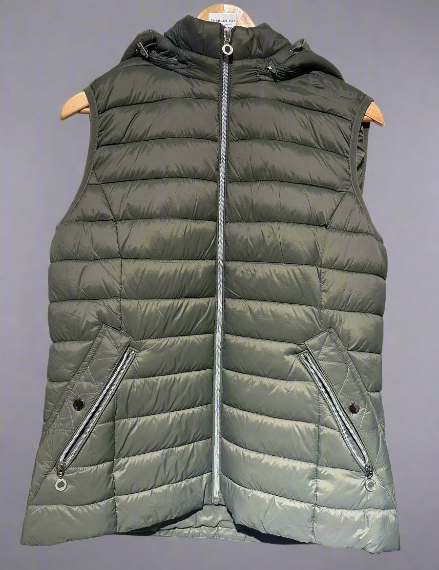 melie rose ladies  gilet with detachable hood