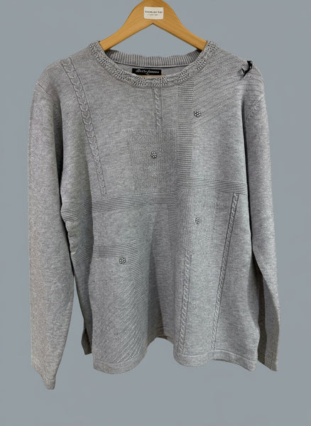 Belle Femme Ladies Wool Cable Knit Jumper R-9977