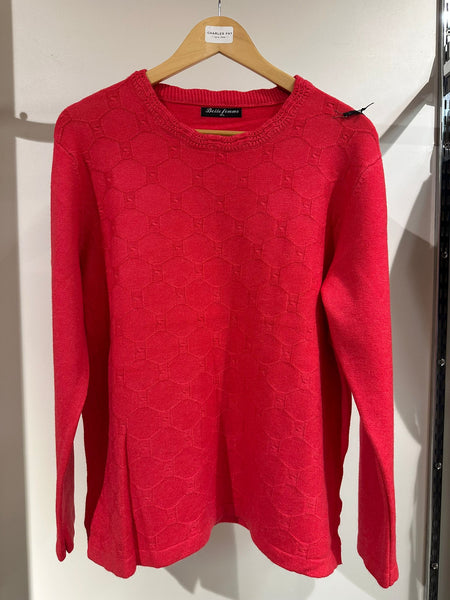 Belle Femme Ladies Wool Cable Knit Jumper R-9978