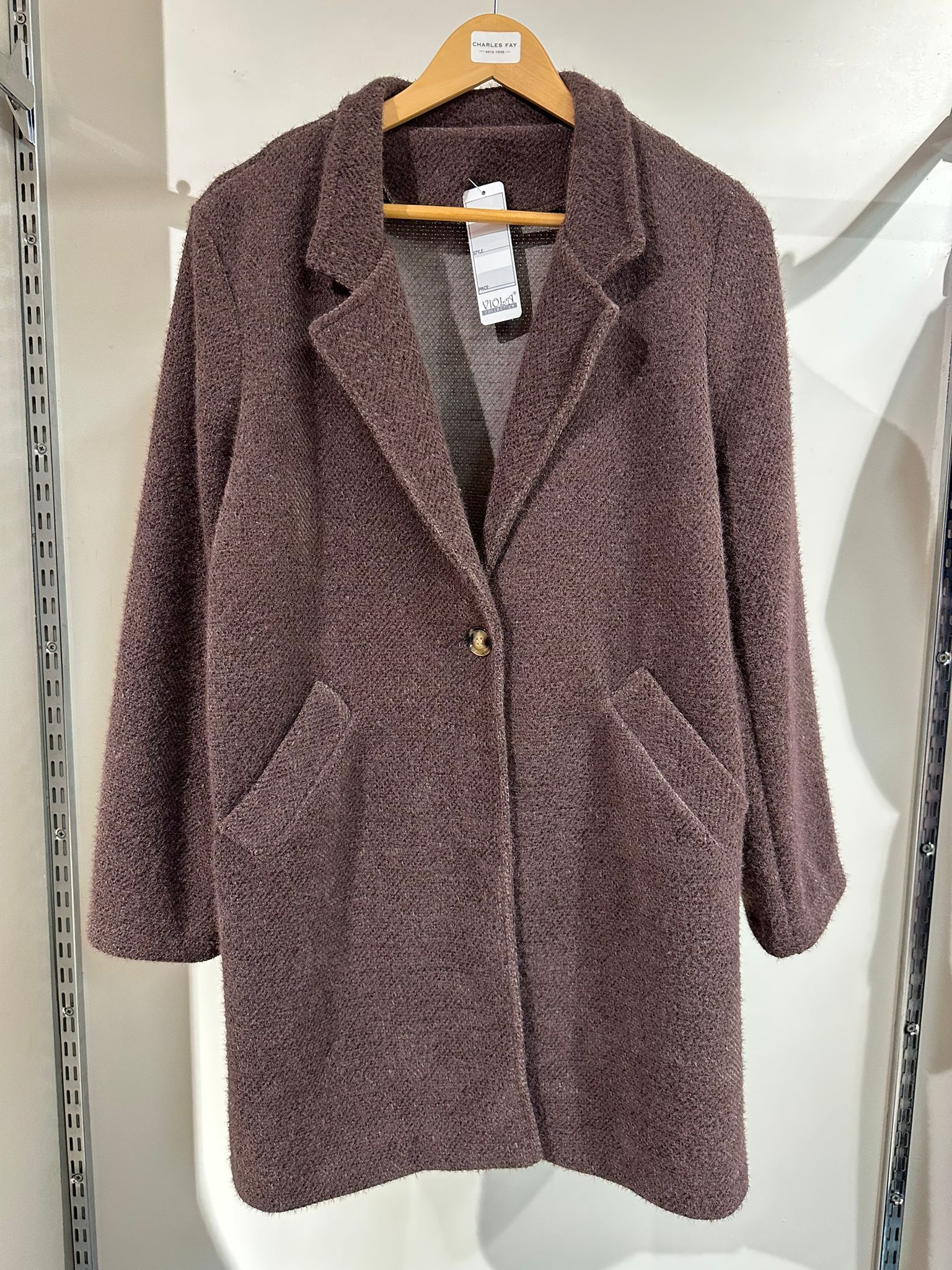 Violla  Ladies Teddy Fur Tailored Cardigan VC17236