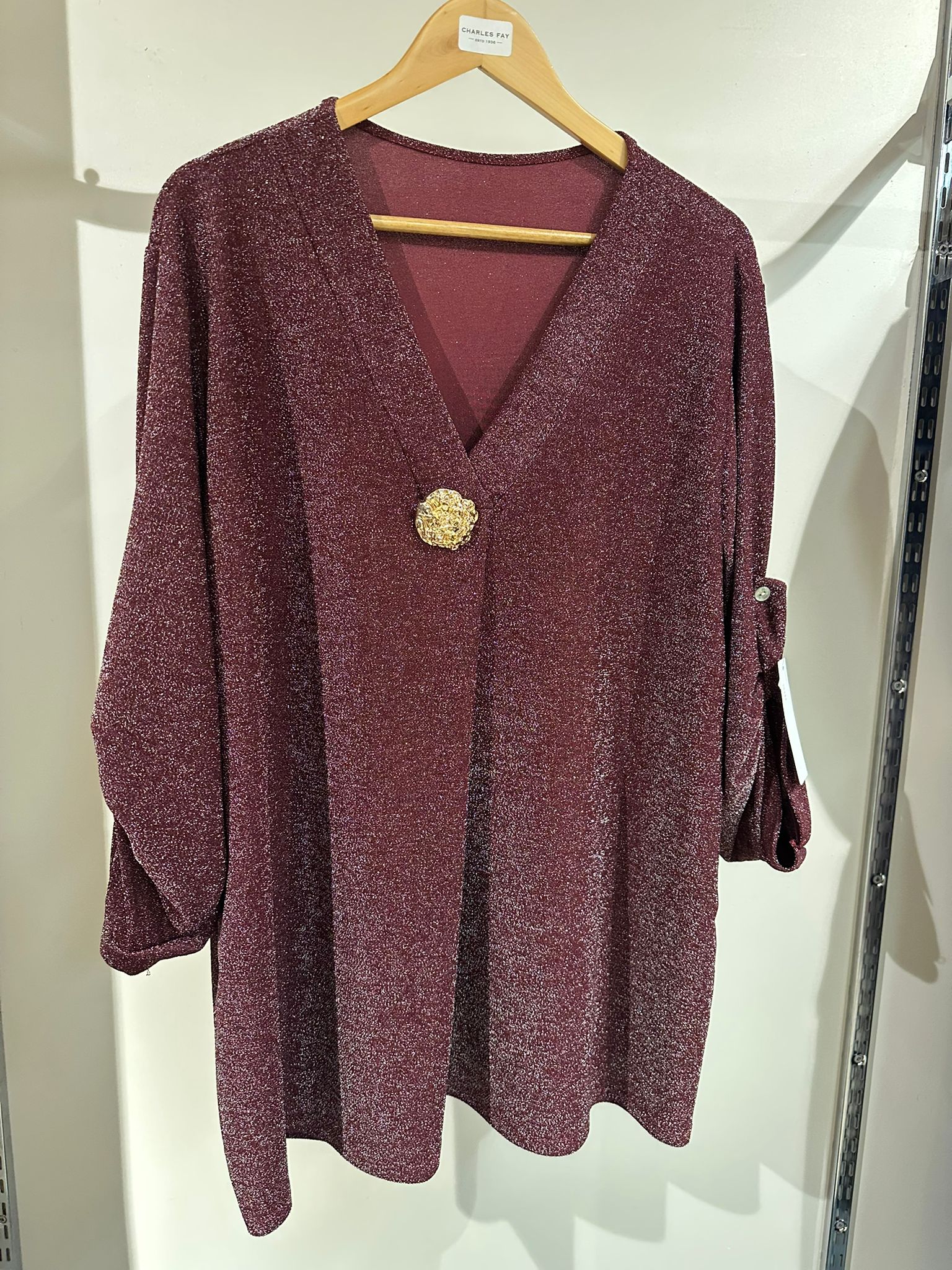 ladies one  size  shimmer  top