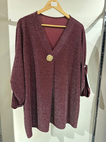 ladies one  size  shimmer  top