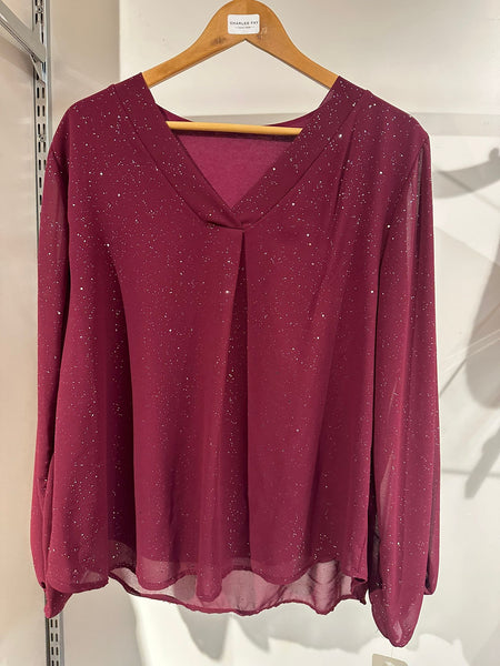 one  size  ladies glitter   top