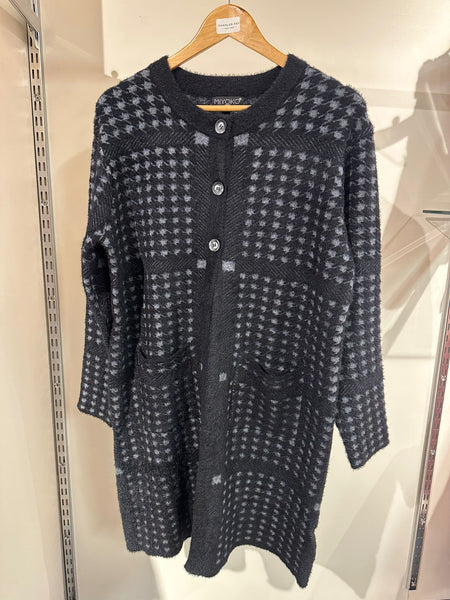 Miyoko Ladies Long Knit Buttoned Cardigan  SU-26MF-1231