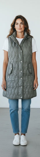 ladies  long  gilet