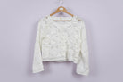 white crochet ladies jumper