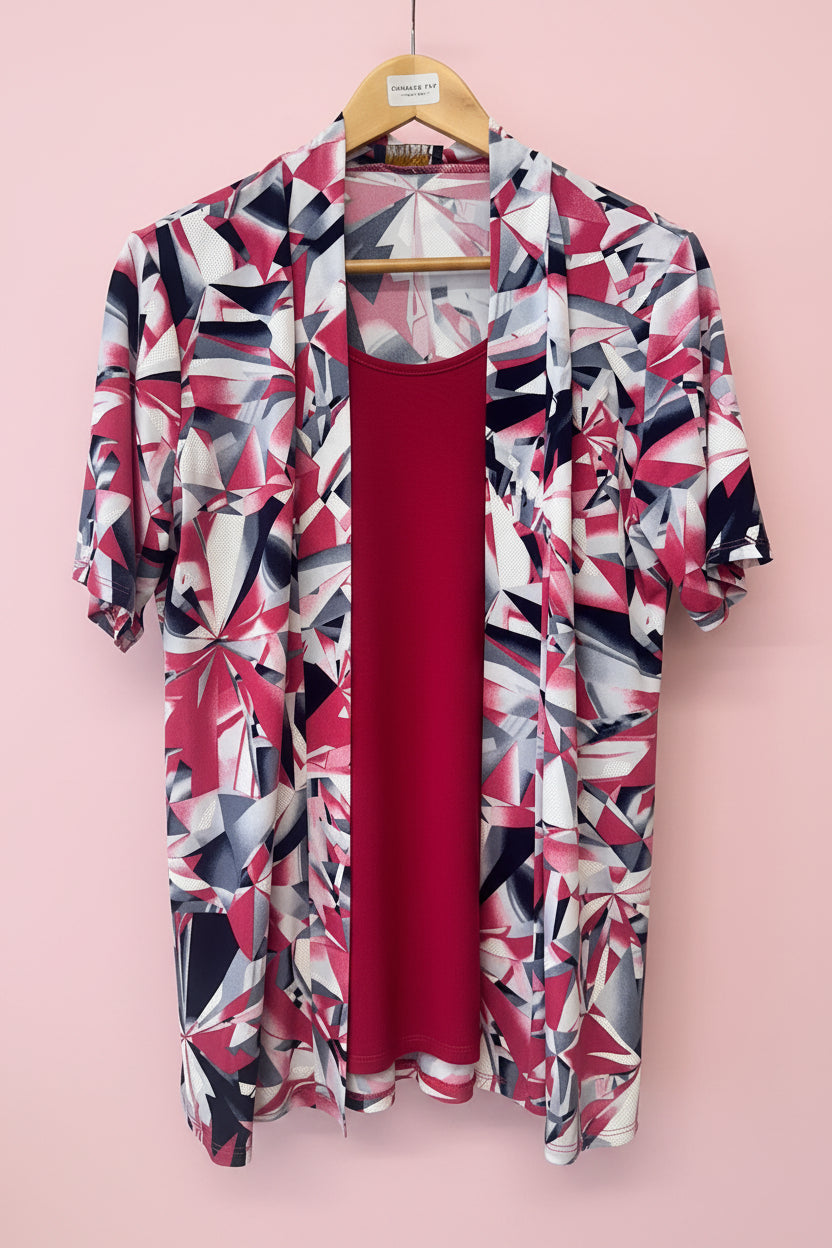ladies  mock twin set