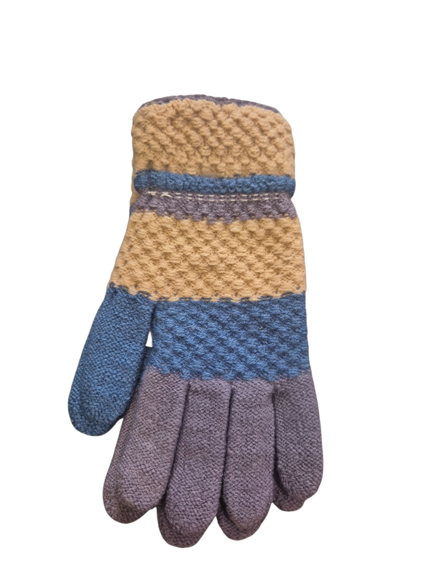 Ladies Striped Knitted Gloves GL9368