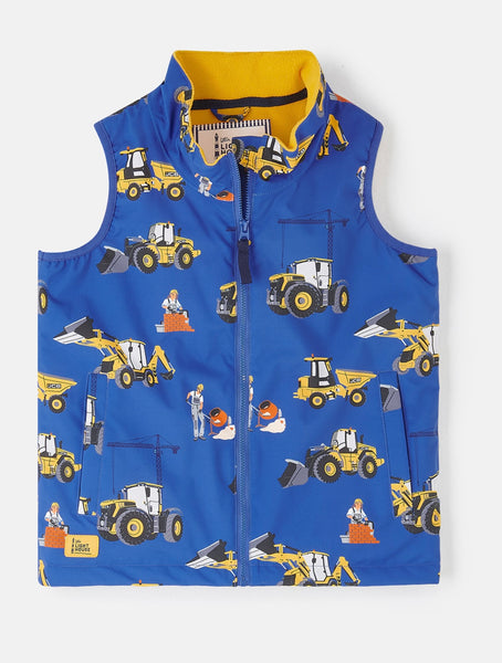 Little Lighthouse Alex Boys Gilet -JCB Print Royal