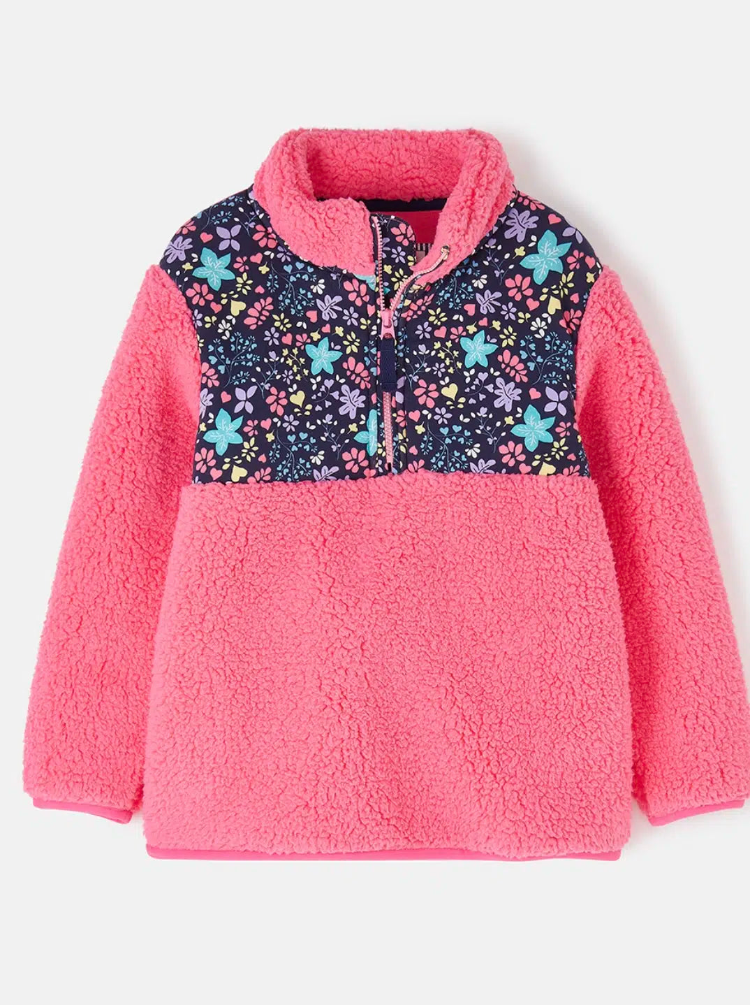 Little Lighthouse Girl's Cassie Fleece - Floral Pink