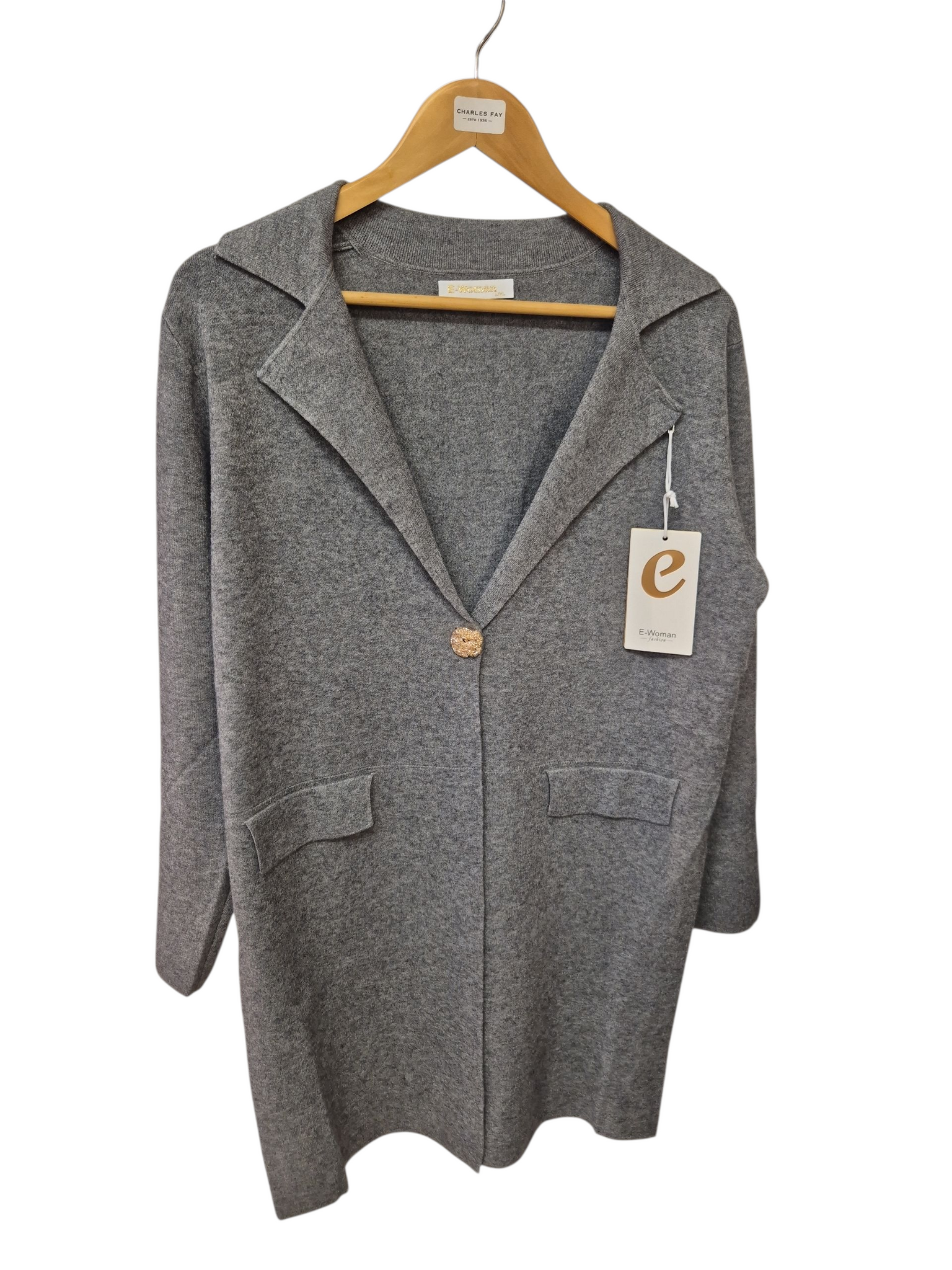 E Woman Fashion Ladies Oversized One Button Cardigan M2966