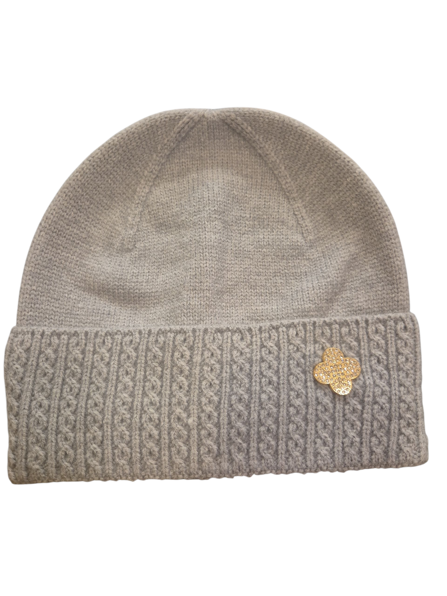 Zelly Ladies Cable Knit Beanie with Detail