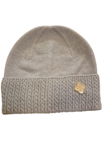 Zelly Ladies Cable Knit Beanie with Detail