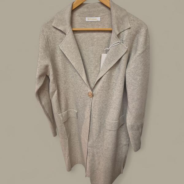 E Woman Fashion Ladies Oversized One Button Cardigan M2966