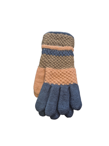 Ladies Striped Knitted Gloves GL9368