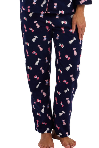 Indigo Sky Cosy Brushed Cotton Printed Pyjama Set Playful Pooch