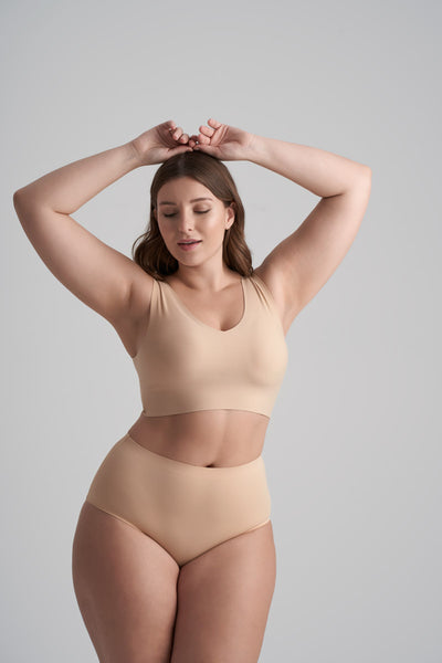 ByeBra Invisible Ladies Mid Waist Brief – Beige