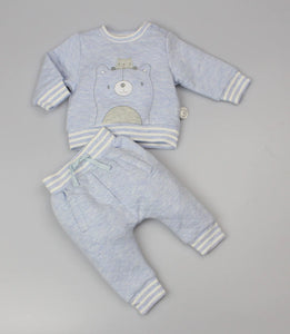 Watch Me Grow  BABY BLUE QUILTED 2 PIECE OUTFIT C12102