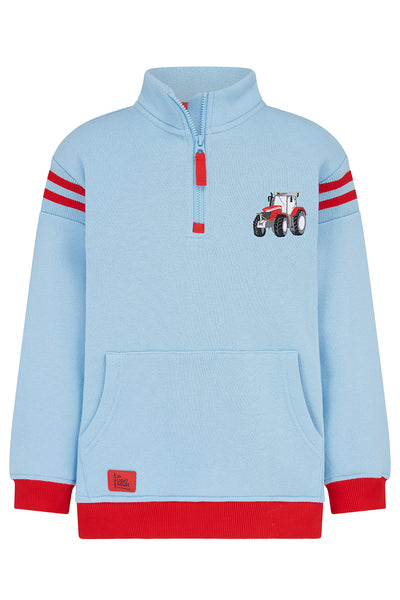 Little Lighthouse Boys 1/4 Zip Jonah Jersey - Red Tractor+Baler