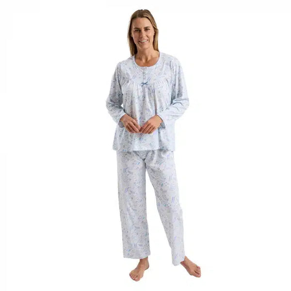 Marlon Long Sleeve Jersey Cotton Pyjama Fun Floral Print