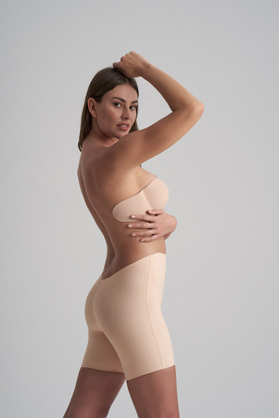 ByeBra Ladies Low Back Mid Waist Short Beige