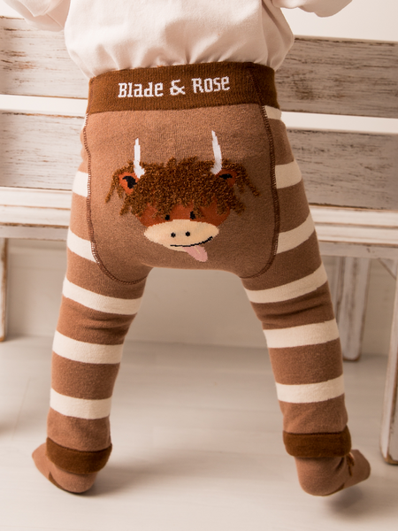 Blade & Rose Hamish Highland Cow Leggings Neutral