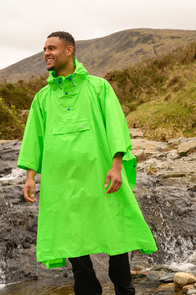 MIAS Origin 2 Packable Waterproof Poncho Neon Green