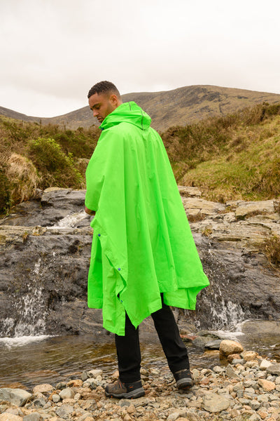 MIAS Origin 2 Packable Waterproof Poncho Neon Green