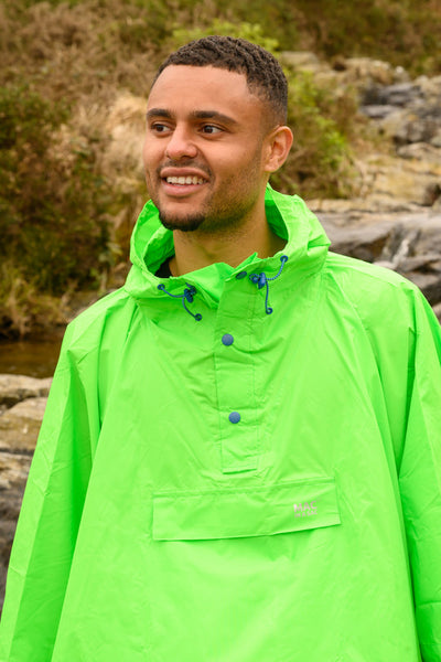 MIAS Origin 2 Packable Waterproof Poncho Neon Green