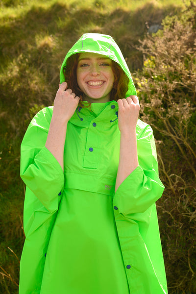 MIAS Origin 2 Packable Waterproof Poncho Neon Green