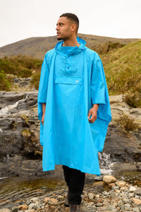 MIAS Origin 2 Packable Waterproof Poncho Neon Blue