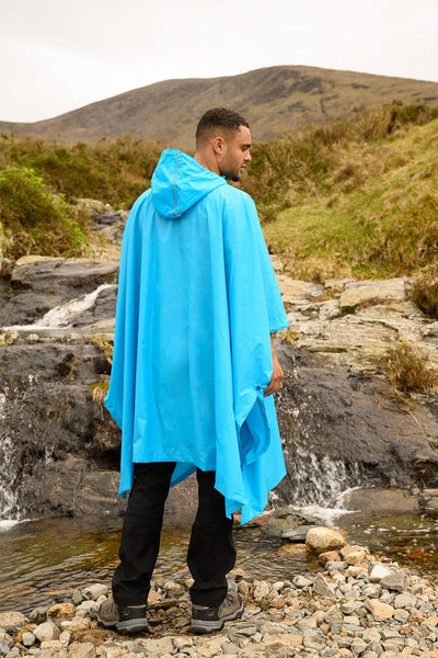 MIAS Origin 2 Packable Waterproof Poncho Neon Blue