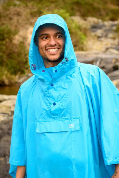 MIAS Origin 2 Packable Waterproof Poncho Neon Blue