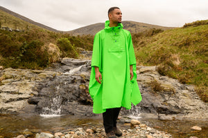 MIAS Origin 2 Packable Waterproof Poncho Neon Green