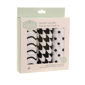 Ziggle Black and White Muslins Set