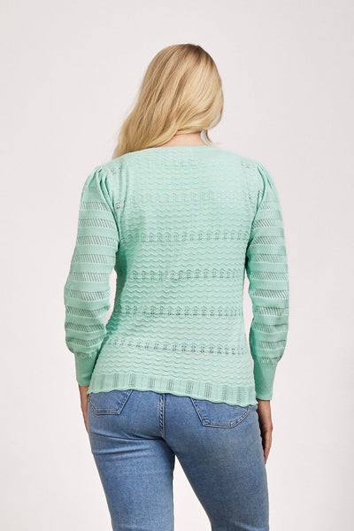 MudFlower Ladies Pointelle Textured Jumper SU-24MF-731